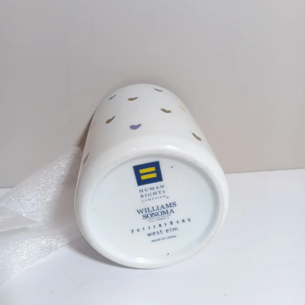 Human Rights Love Is Love Hearts Williams Sonoma Pottery Barn west elm tumbler